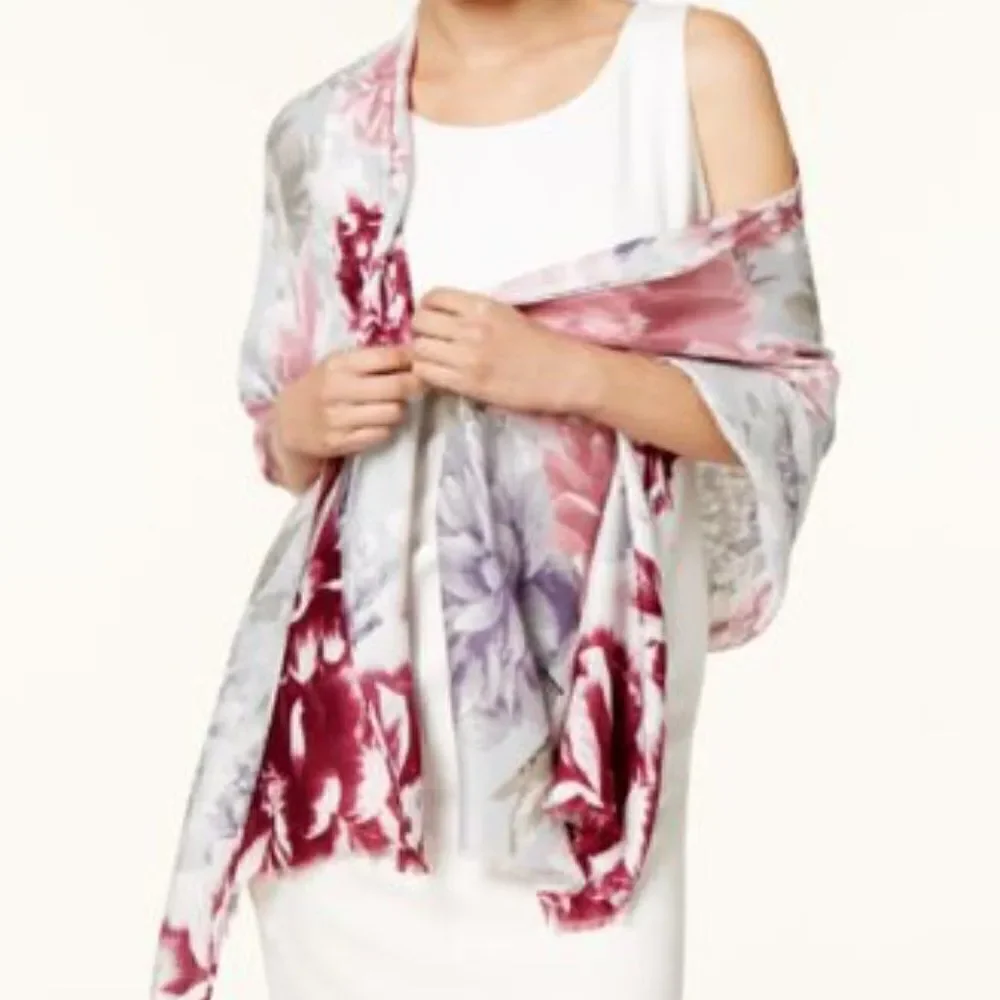 INC International Concepts Dusk Floral Soft Wrap